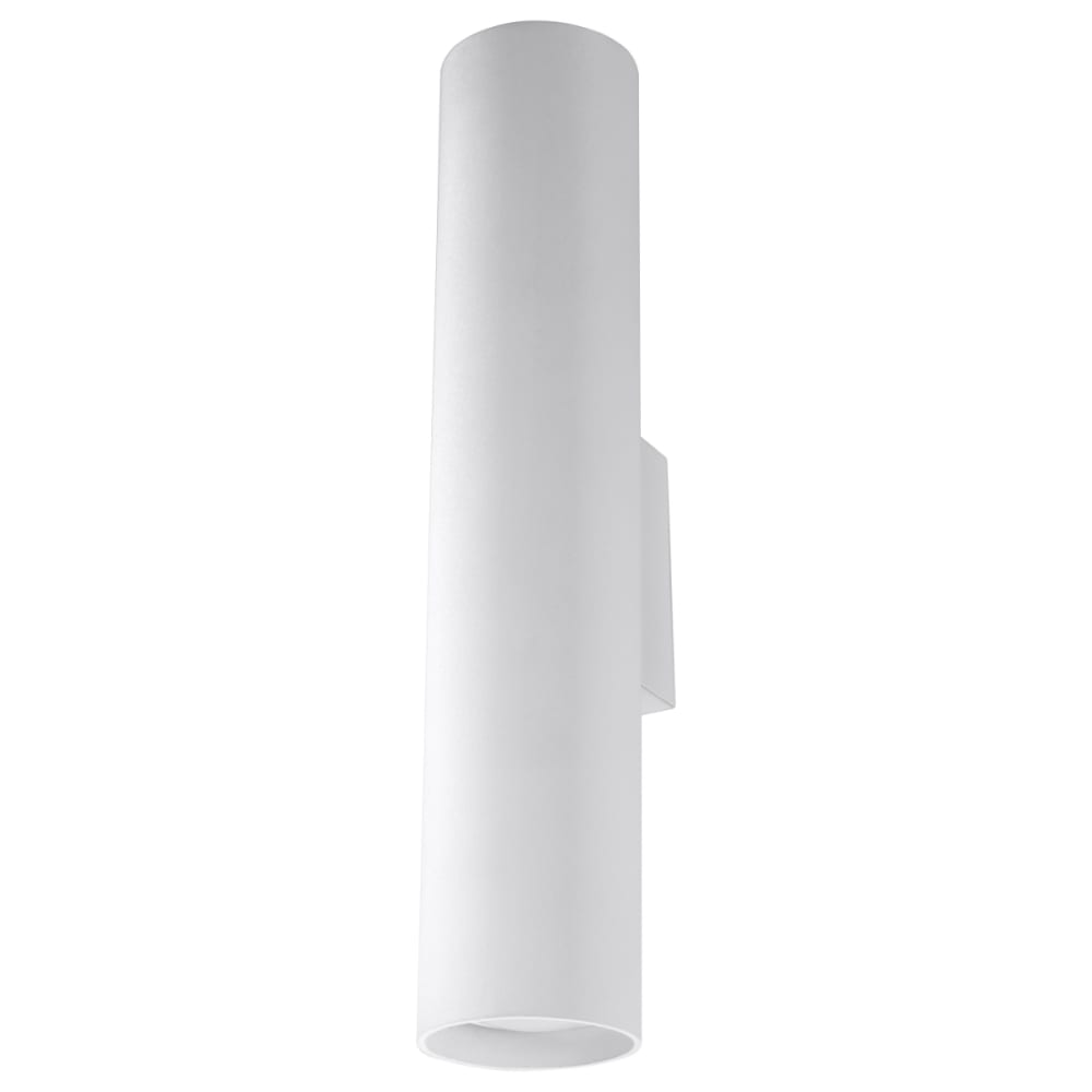 Applique tube en métal blanc H 30 cm