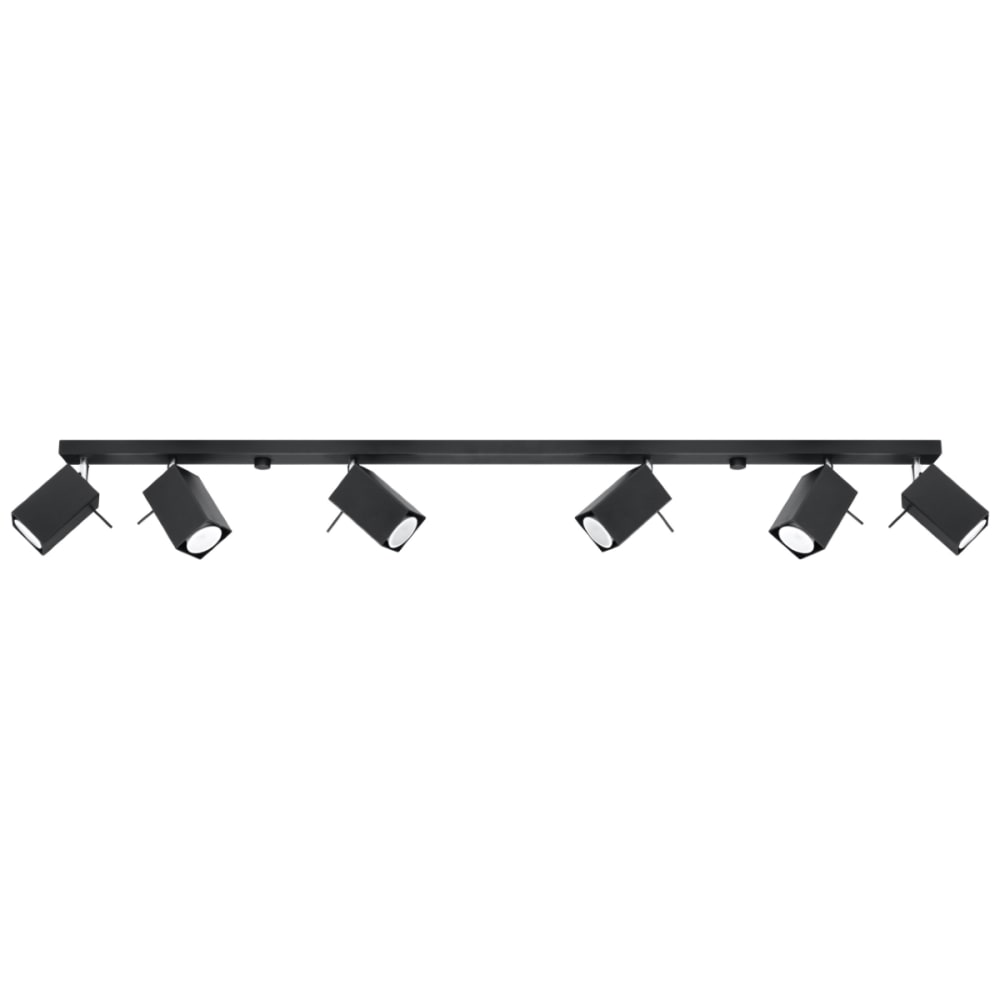 Lámpara de techo negro acero alt. 16 cm