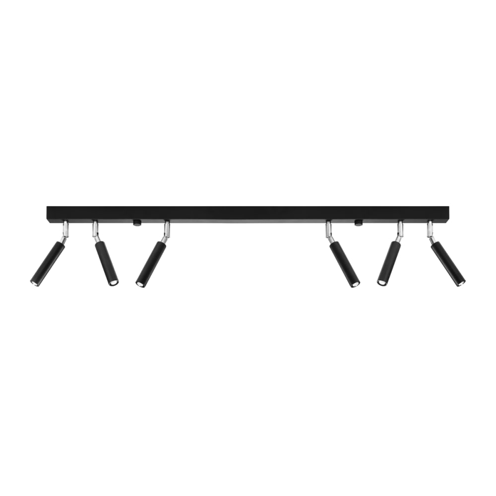 Plafonnier aluminium noir H 20 cm