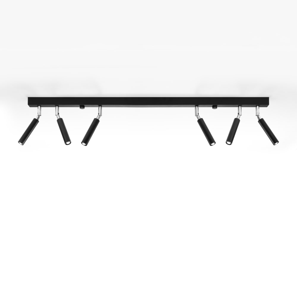 Plafonnier Aluminium Noir G9 6 Eyetech — vue 3