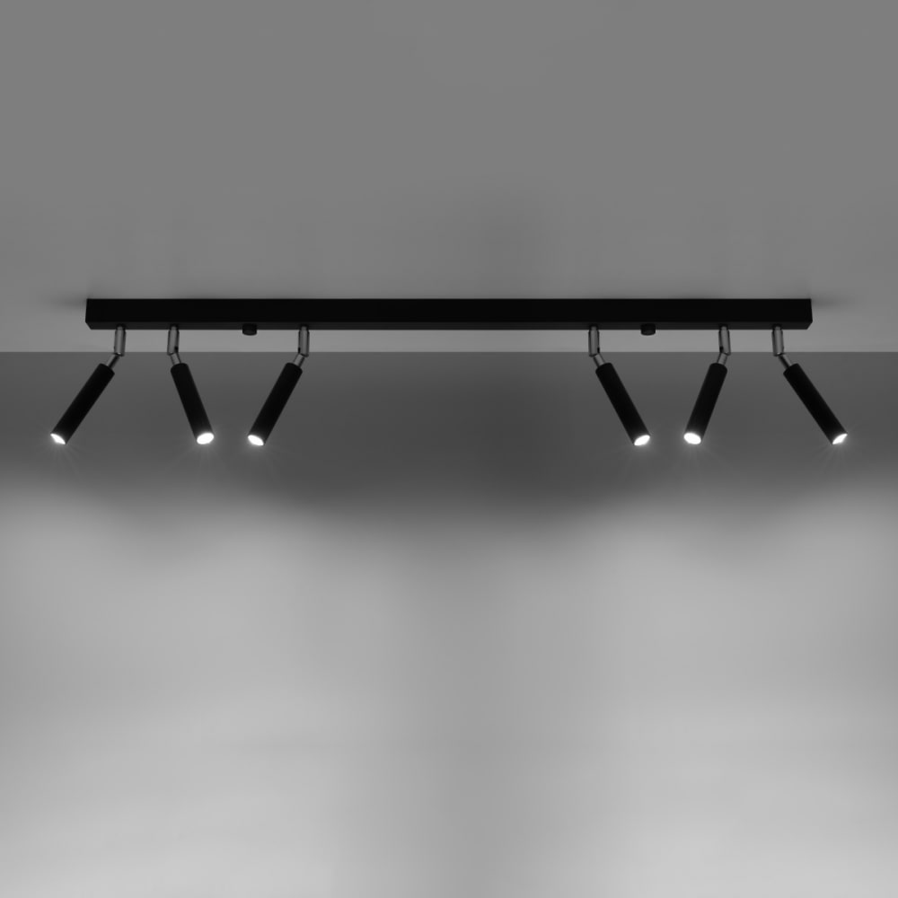 Plafonnier Aluminium Noir G9 6 Eyetech — vue 4