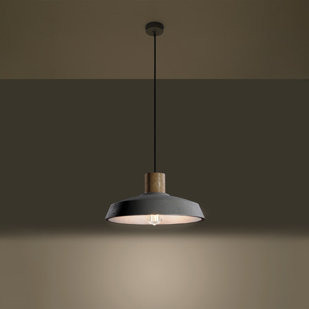 Suspension Béton Gris E27 1 Afra — vue 4
