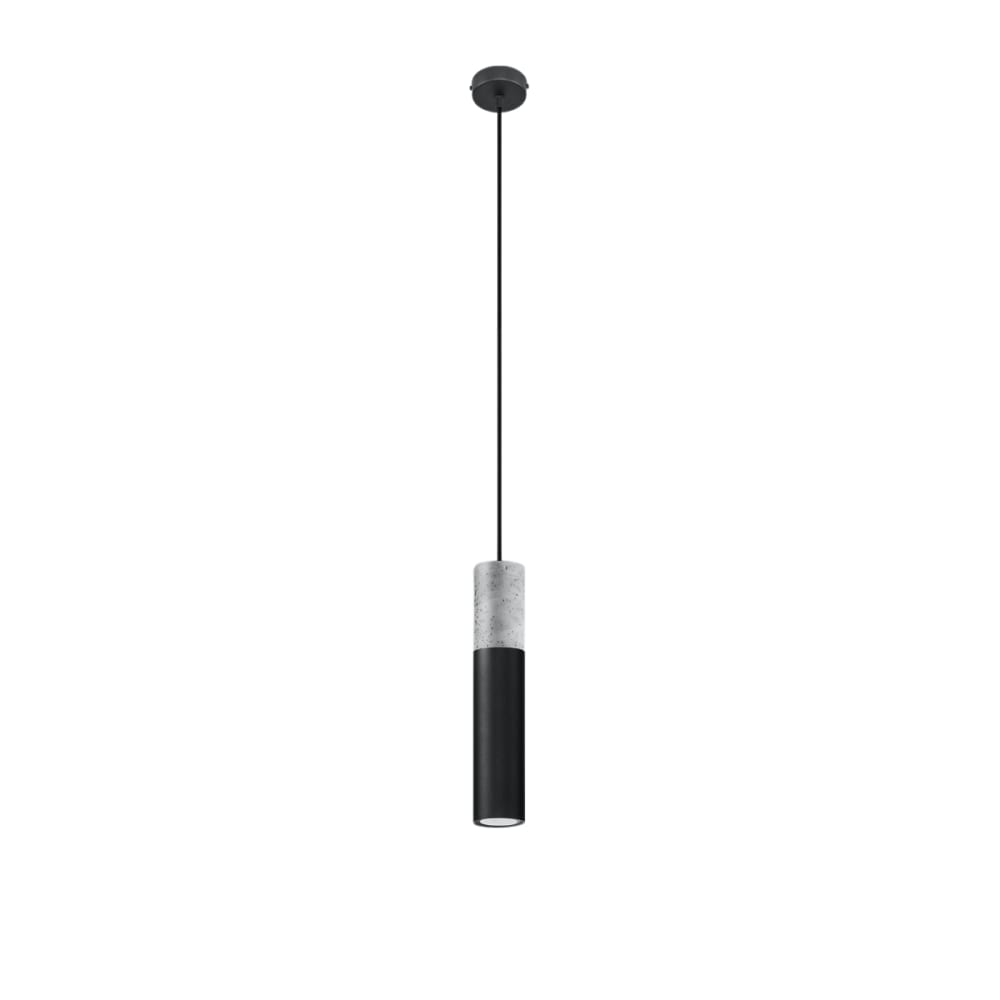 Suspension Acier Gris/Noir GU10 1 Borigio