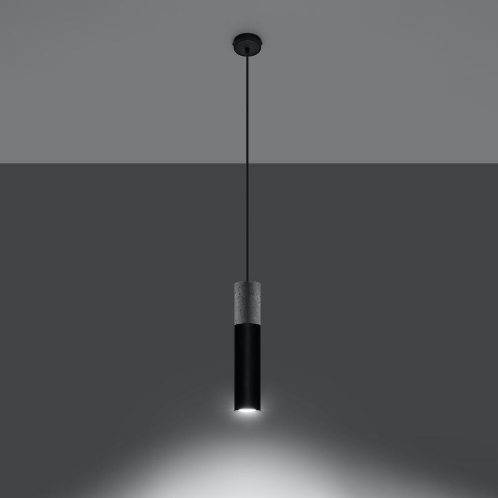Suspension Acier Gris/Noir GU10 1 Borigio — vue 4