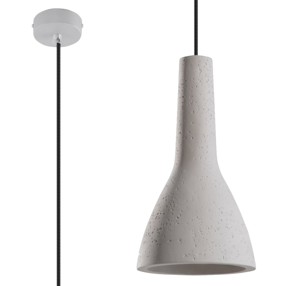 Sollux Lighting Pendelleuchten aus Beton in grau style classic chic - Beton