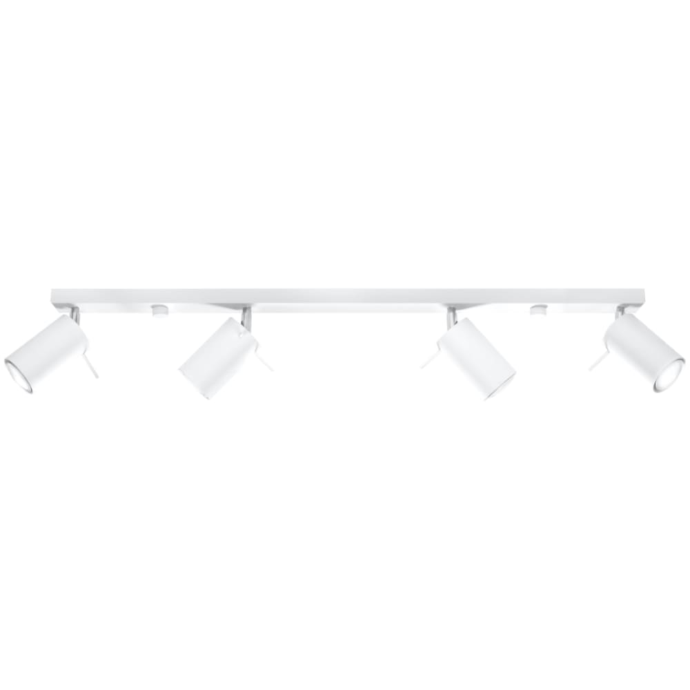 Plafonnier acier blanc H 16 cm