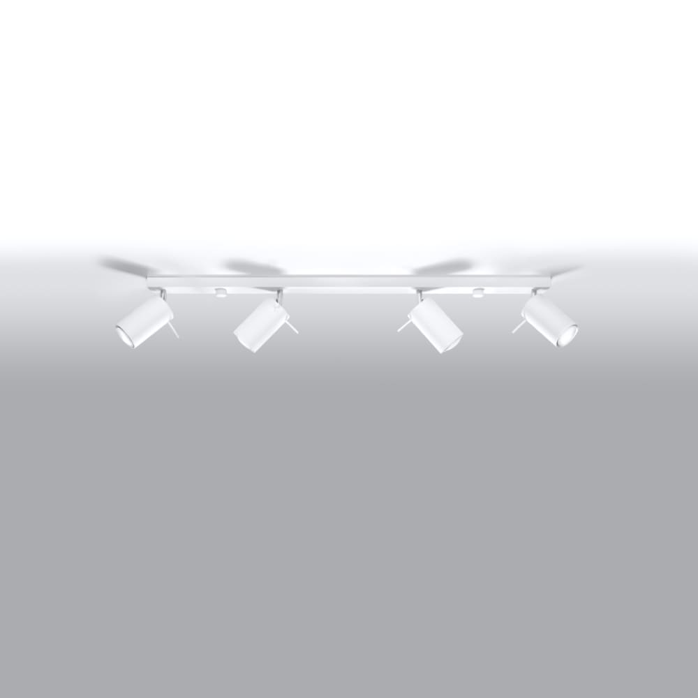 Plafonnier Acier Blanc GU10 4 Ring Line — vue 3