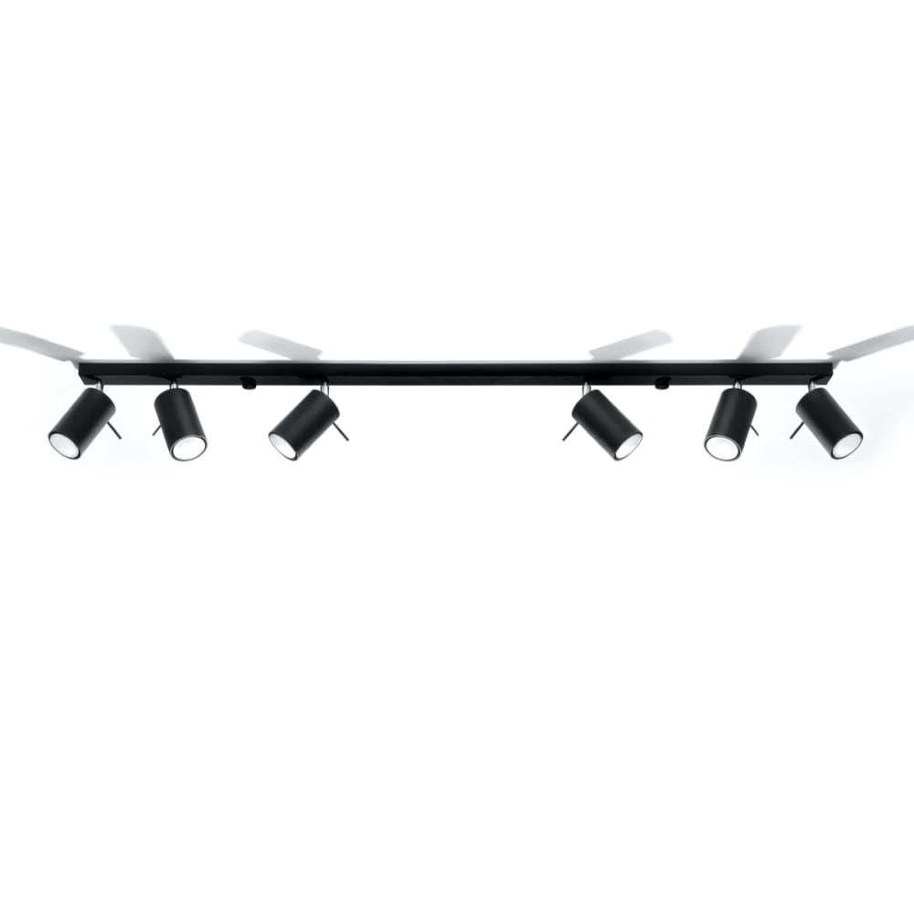 Plafonnier Acier Noir GU10 6 Ring — vue 4