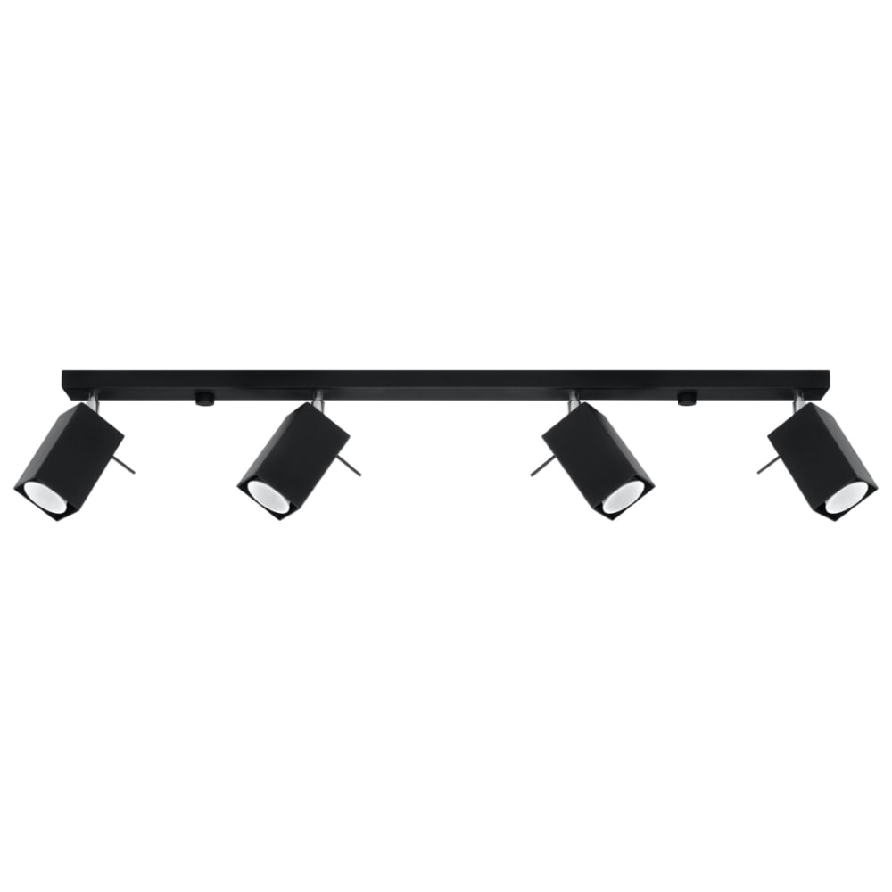 Plafonnier acier noir H 16 cm