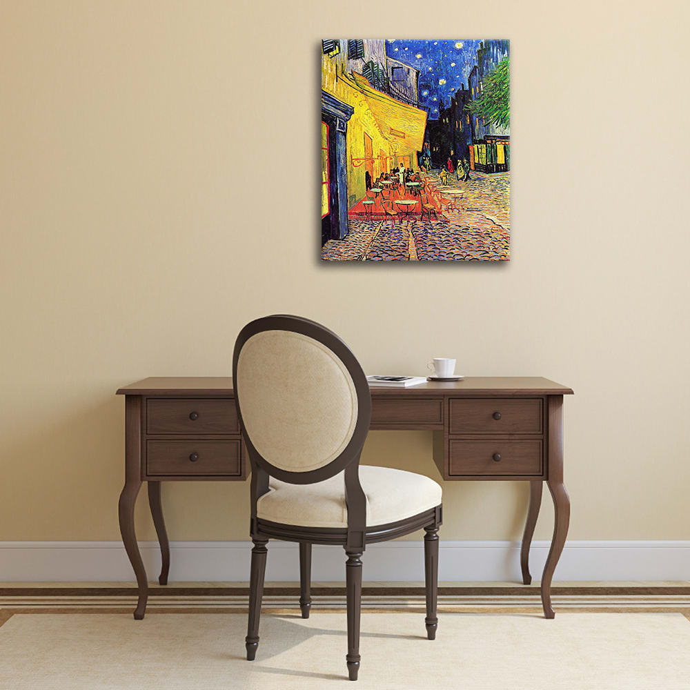 Stampa su tela - Terrazza Del Caffè La Sera - Van Gogh cm. 40x50