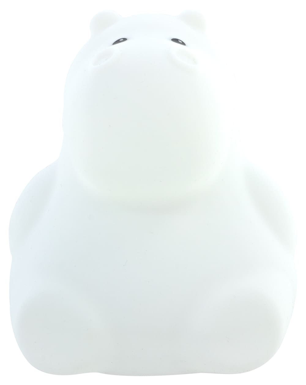 Ulysse Grande veilleuse hippopotame Blanc Silicone Poly Organo Siloxane - 12x16x12cm