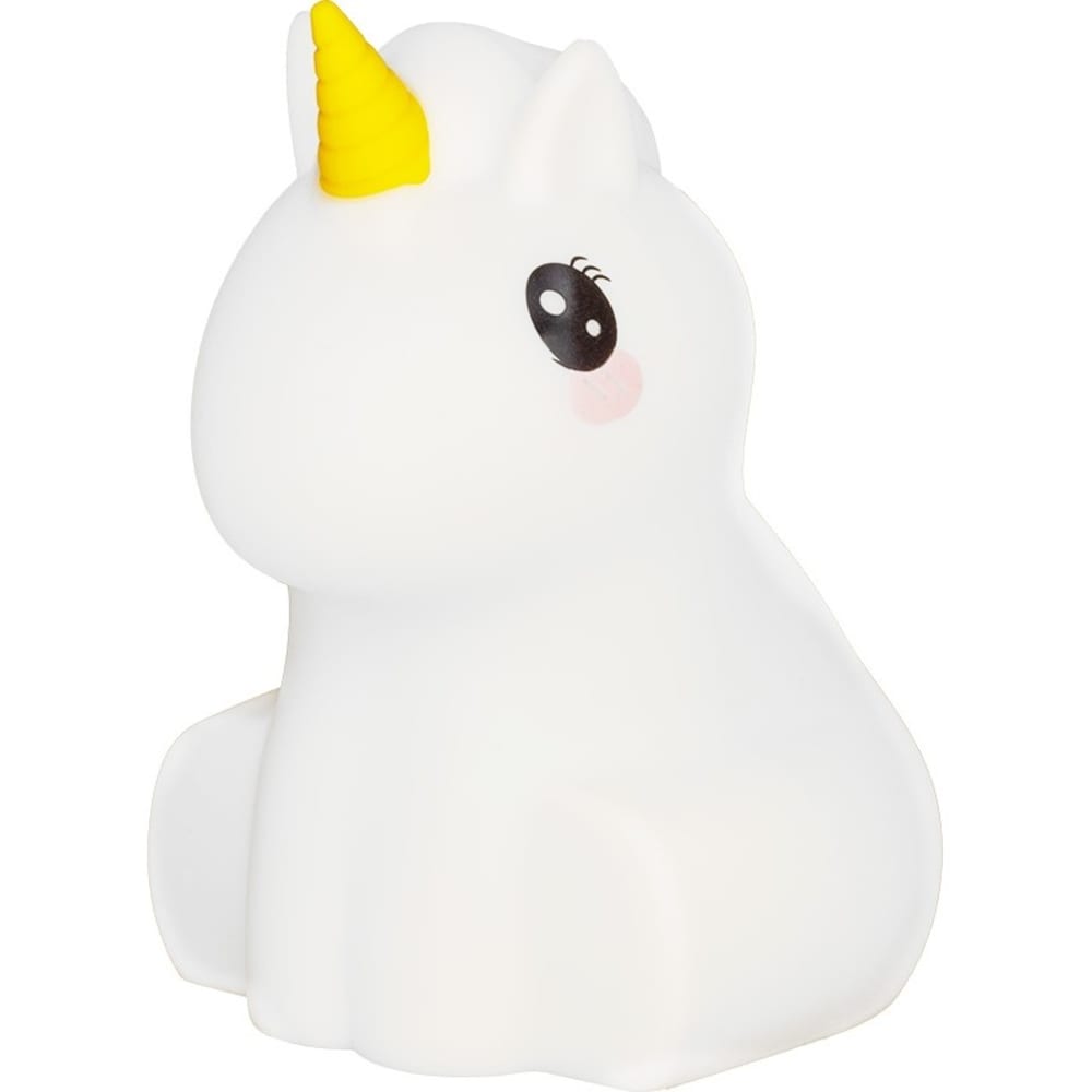 Ulysse Grande veilleuse licorne Blanc Silicone Poly Organo Siloxane - 12x17x11cm
