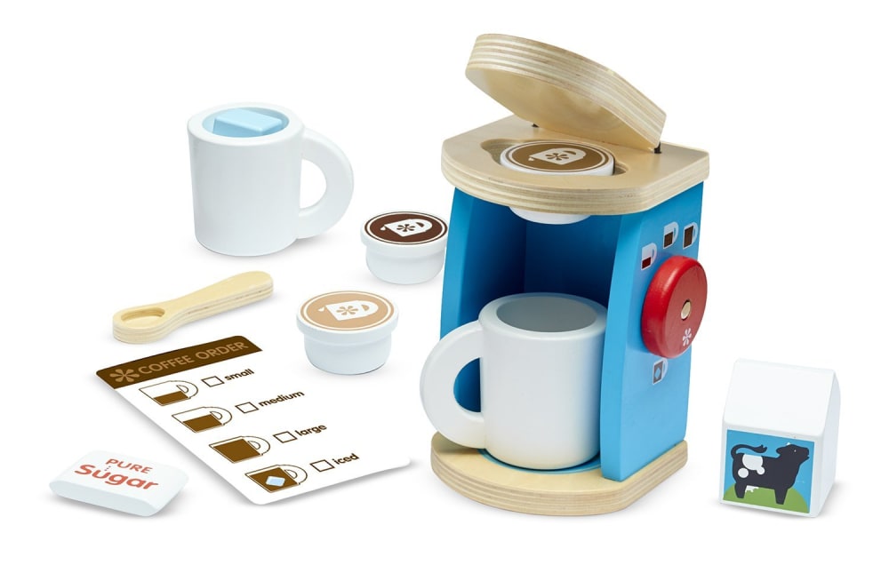 Melissa & Doug Service à café Bleu Bois - 35x11x26cm