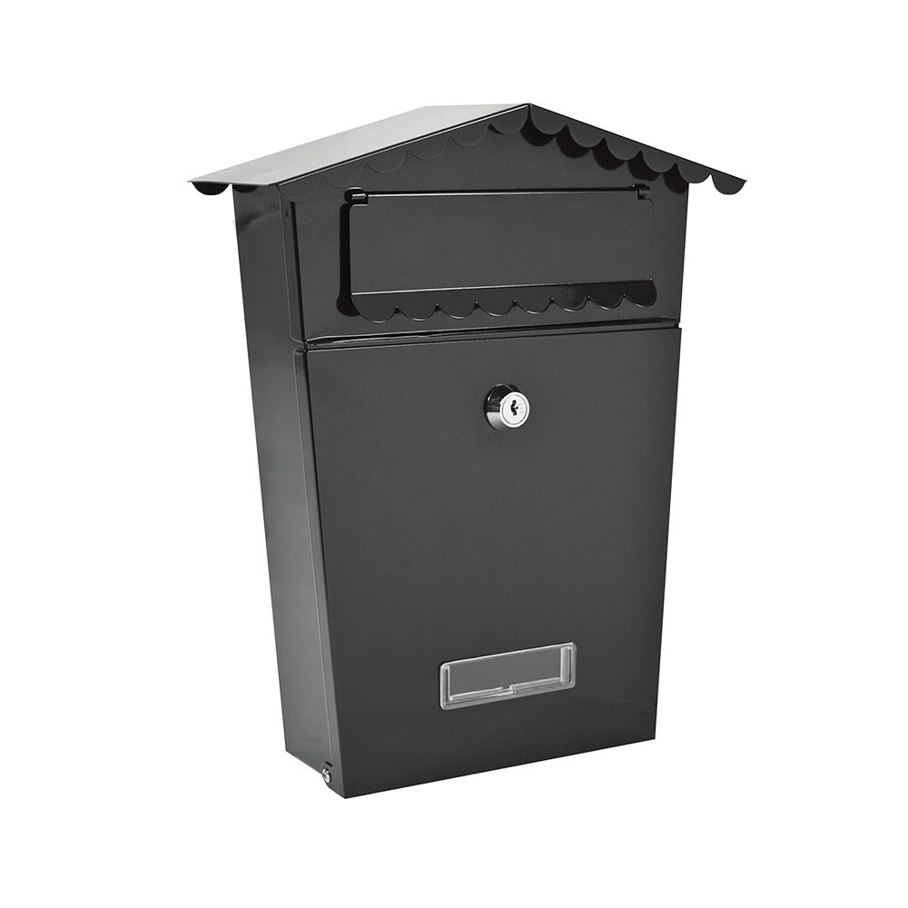 Boîte aux lettres acier maison noire