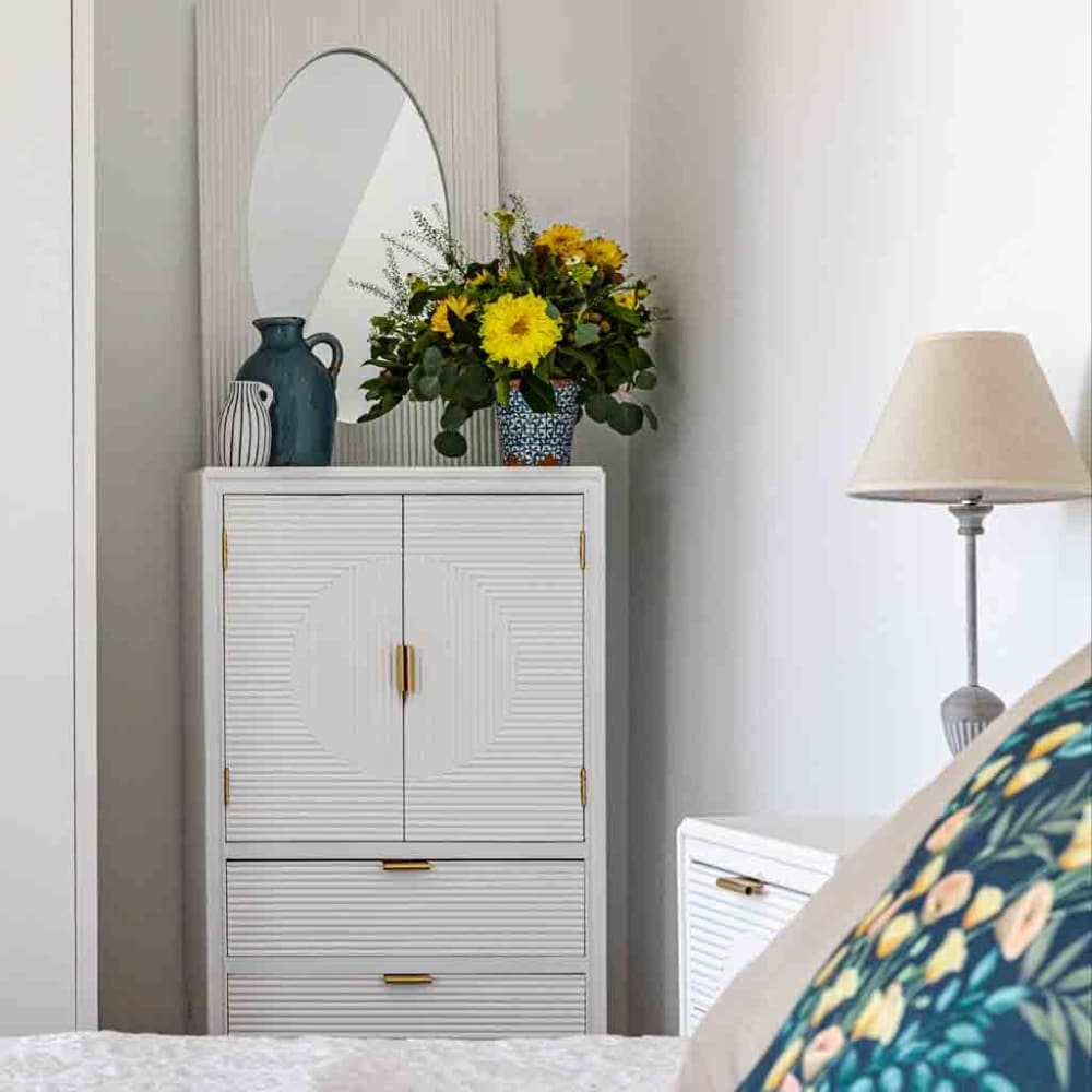 Armario de madera blanco 62x36,5x118 - Maisons du Monde
