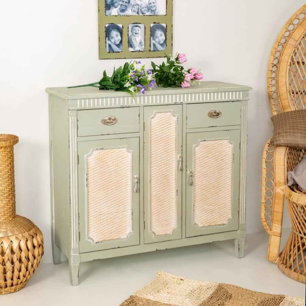 Recibidor de madera verde 95x36x88 - Maisons du Monde
