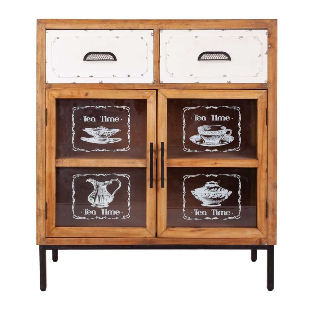 Recibidor de madera y metal marrón 80x36.5x91 - Maisons du Monde