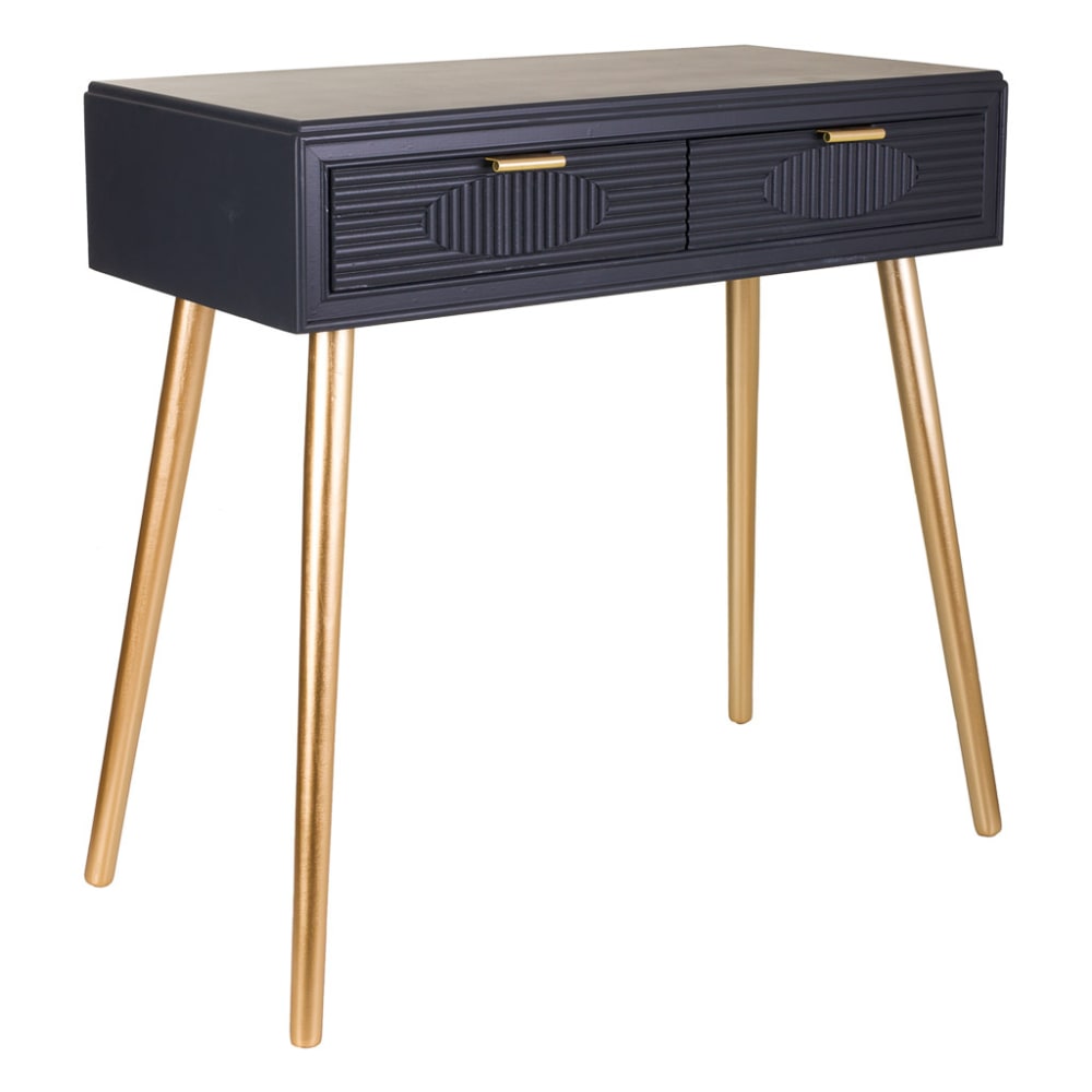 Recibidor-consola de madera gris oscuro 82x41x78