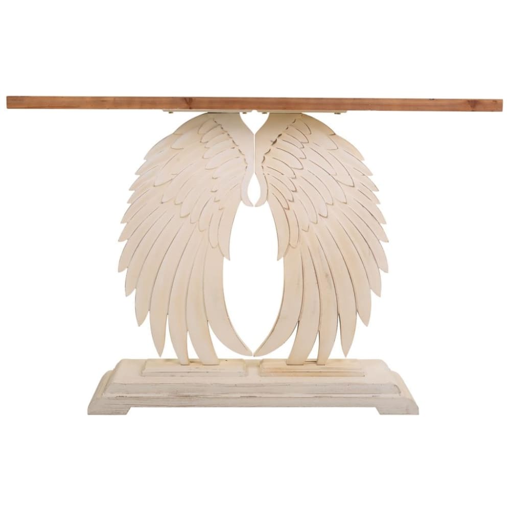 Recibidor de madera tallada blanco 150x40x101 - Maisons du Monde