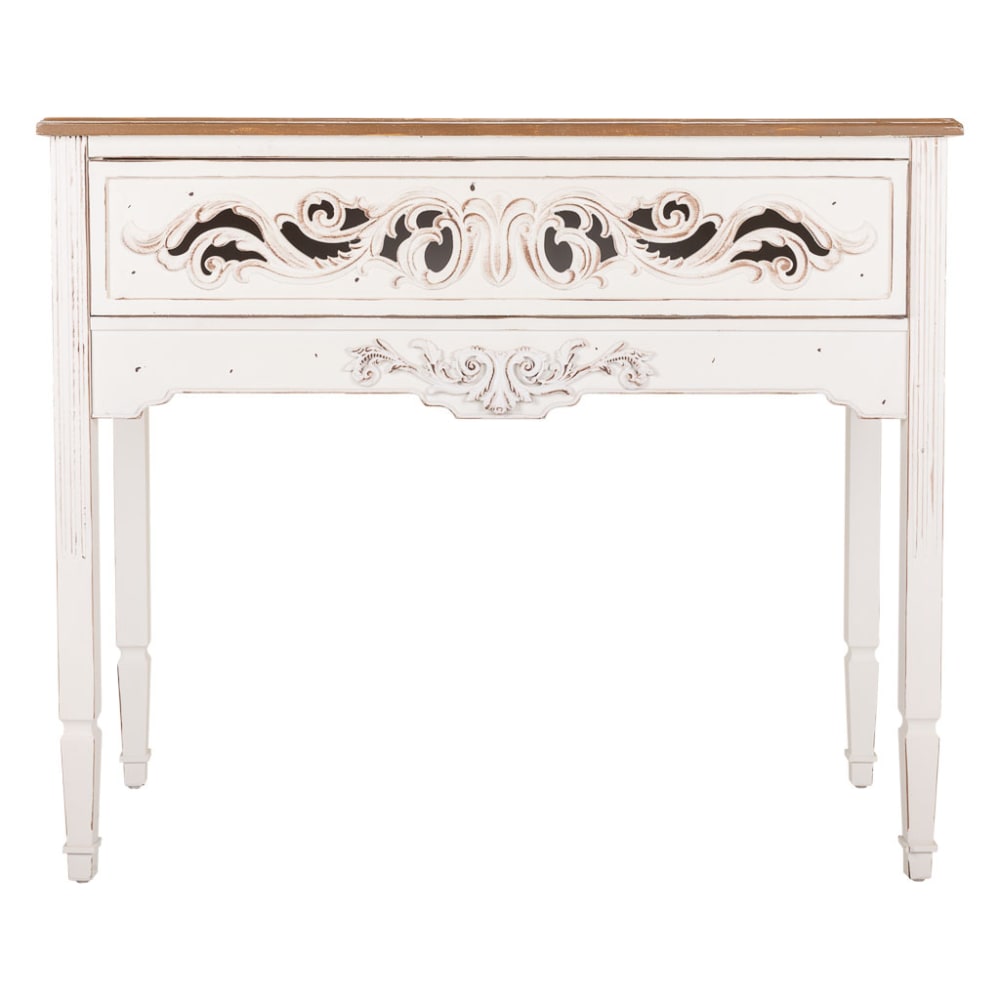 Recibidor-consola de madera blanco 110x46x90.5 - Maisons du Monde