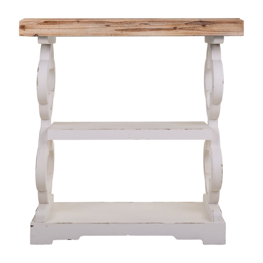 Recibidor de madera tallada blanco 80x36x83 - Maisons du Monde