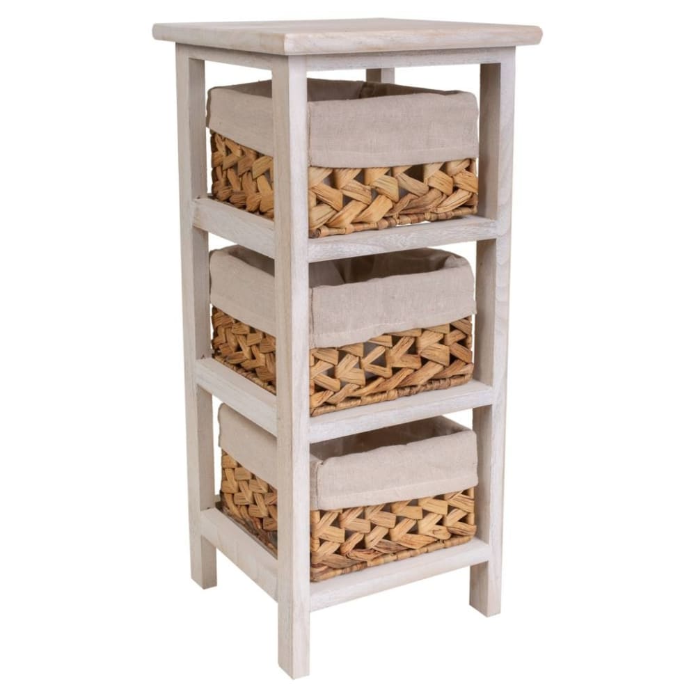 Wanderlust deco Weißer Couchtisch aus Holz, 25x25x57 Weiß Holz