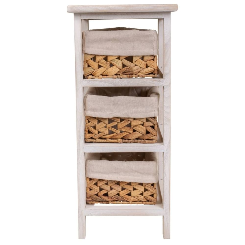 Mesita de madera blanca 25x25x57 - Maisons du Monde