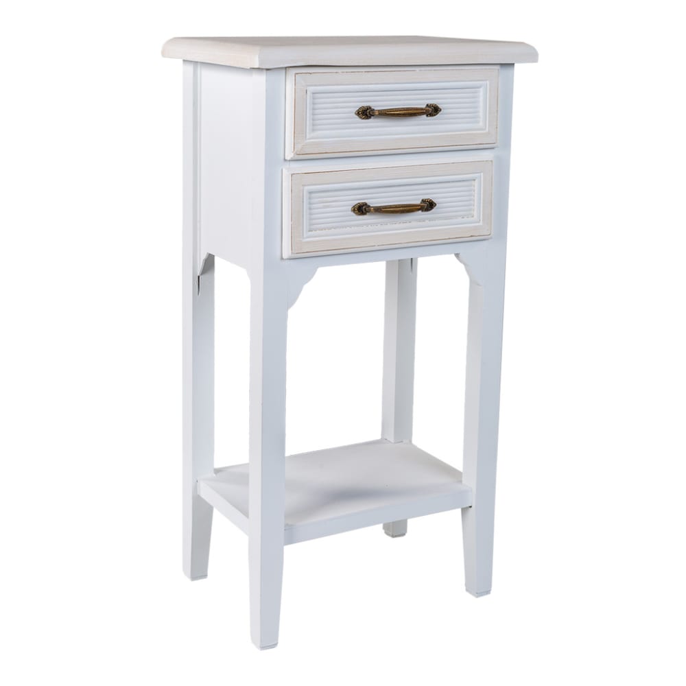 Mesita de madera blanca 37x26,5x69,5