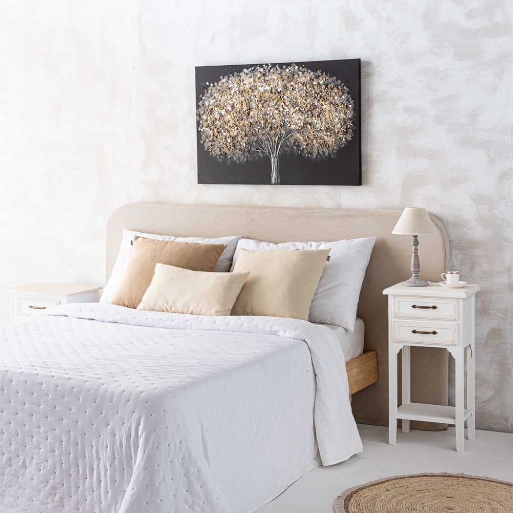 Mesita de madera blanca 37x26,5x69,5 - Maisons du Monde