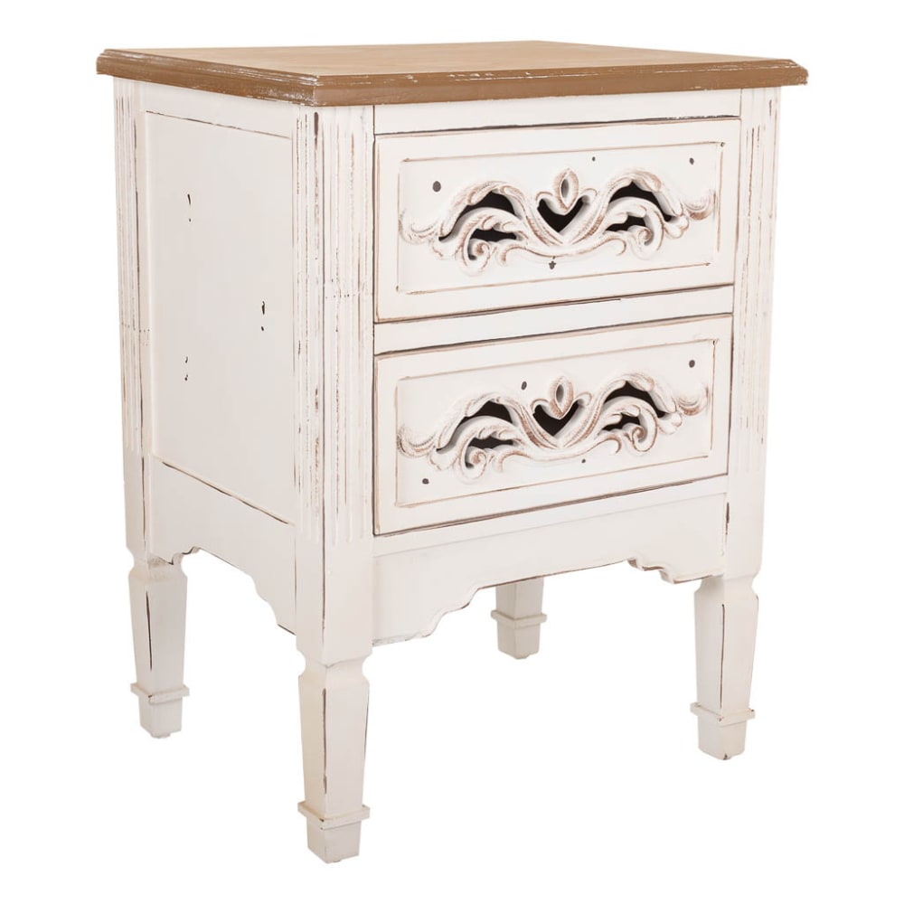 Mesita de madera de blanca 48x38x62