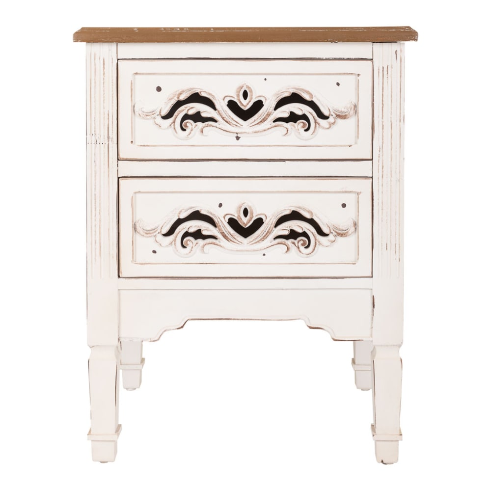 Mesita de madera de blanca 48x38x62 - Maisons du Monde
