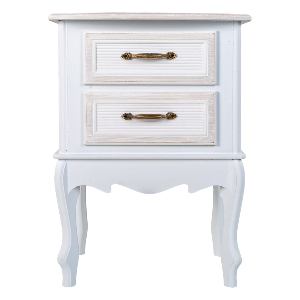 Mesita de noche de madera de 2 cajones - Maisons du Monde