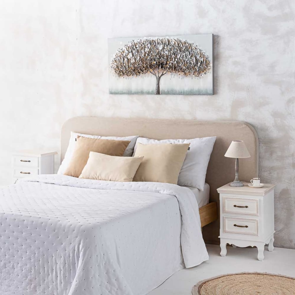 Mesita de noche de madera de 2 cajones - Maisons du Monde