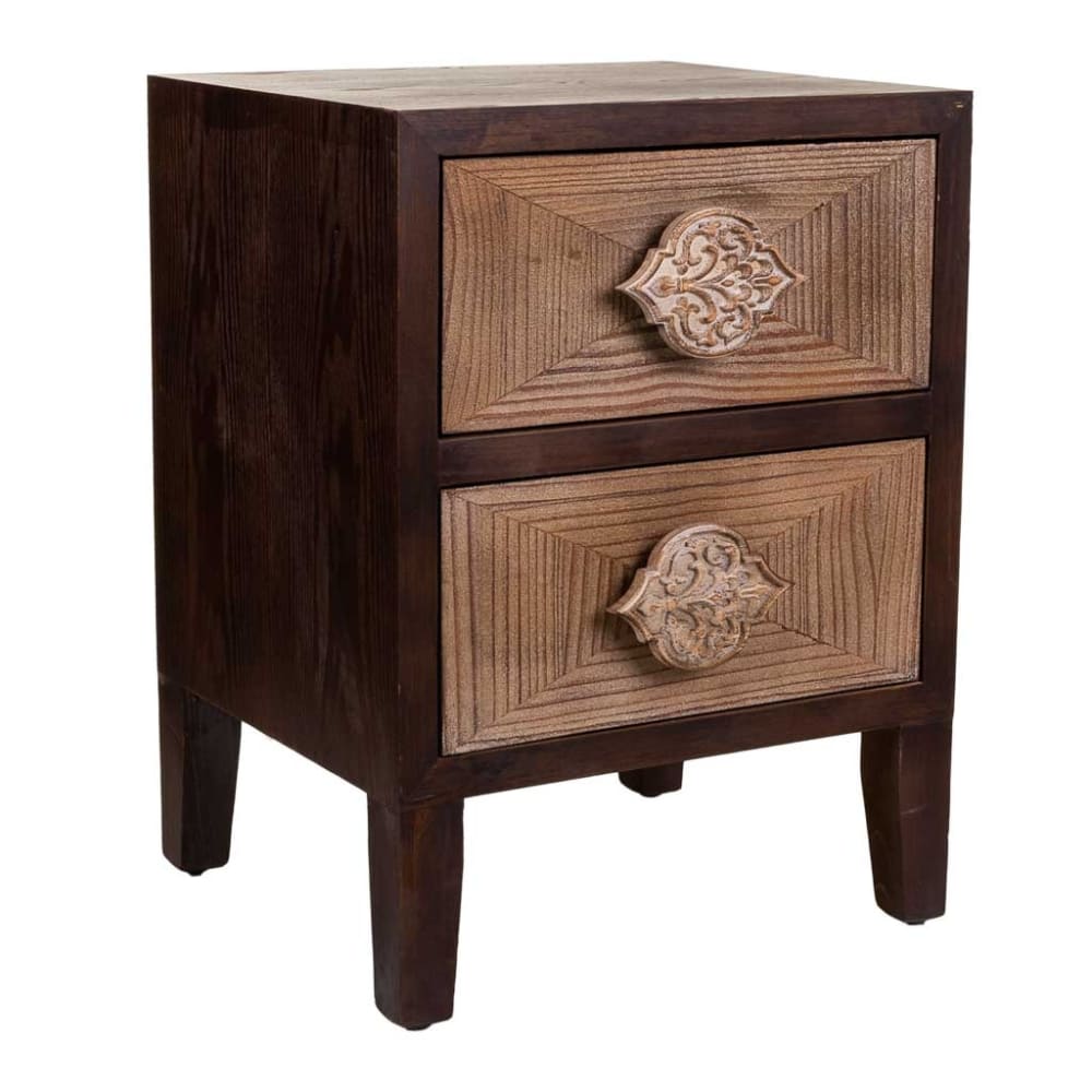 Wanderlust deco Couchtisch aus Holz, 45x40x60 cm, Braun Mehrfarbig Holz