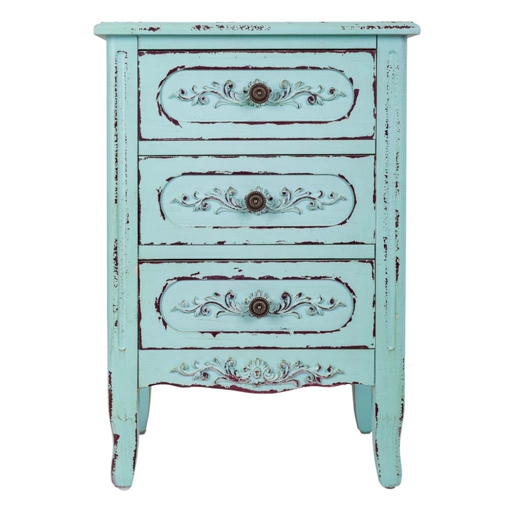 Nachttisch aus Holz, 46x32,5x67, Blauer - Maisons Du Monde