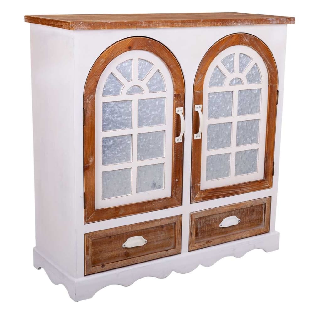 Aparador de madera blanco 90x35x90