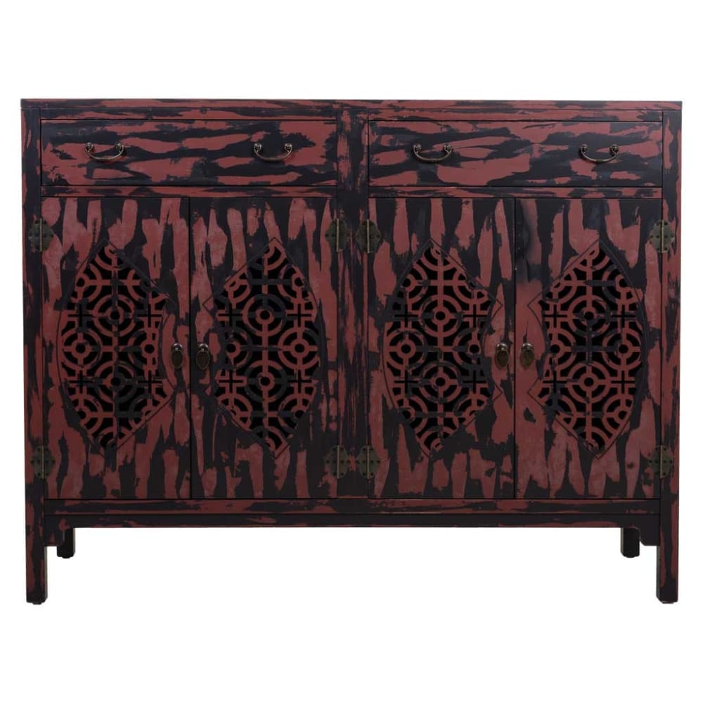 Aparador de madera rojo 136x36x106 - Maisons du Monde