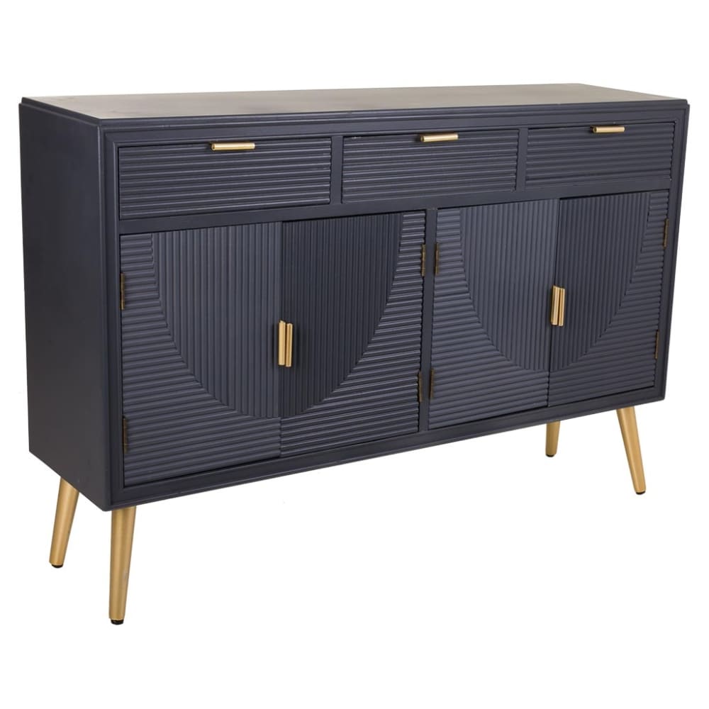 Wanderlust deco Anrichte aus Holz, 121,5x34x81,5, dunkelgrau - Spanplatte