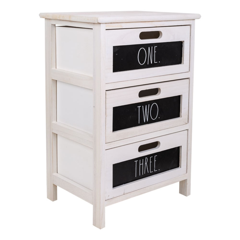 Cajonera de madera blanca 40x29x58