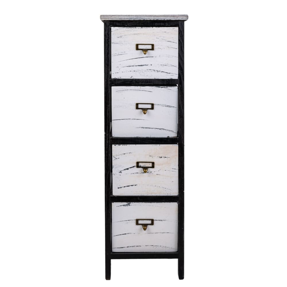 Kommode aus Holz, 26x32x81, schwarz - Maisons Du Monde
