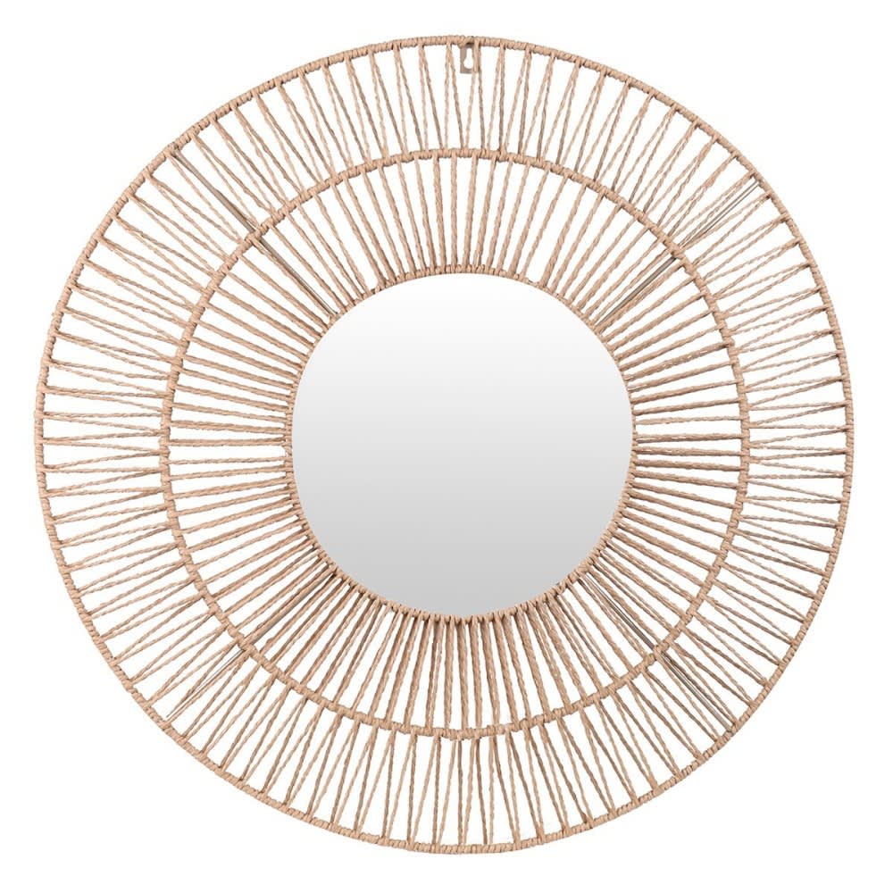 Miroir rond raphia D50cm
