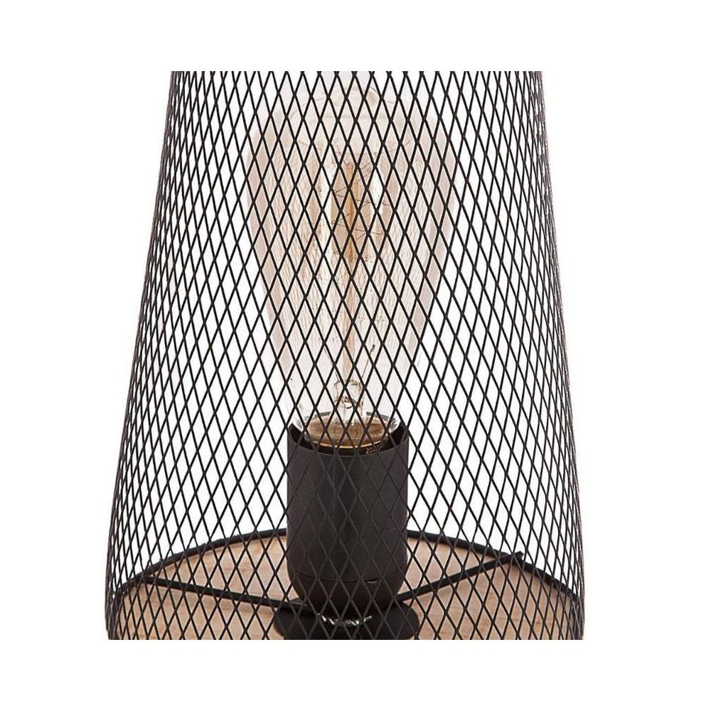 Lampe en métal et bois noir — vue 3