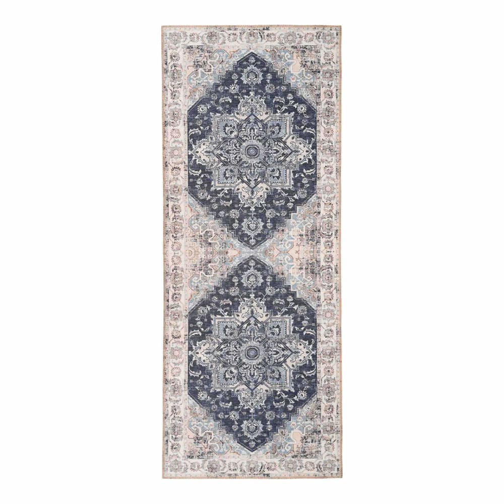 Tapis de couloir bleu 80x200cm