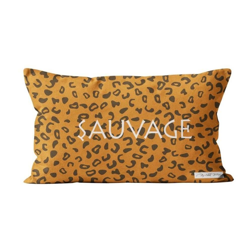 Housse de coussin orange 32x50cm