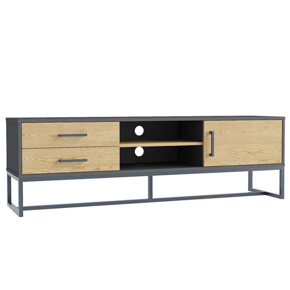 Meuble tv industriel avec rangements - Maisons du Monde