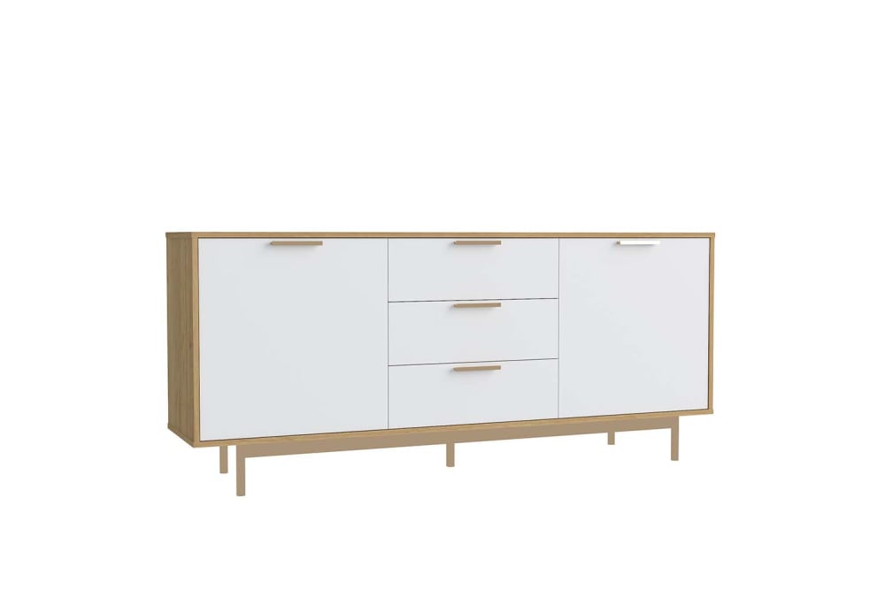 Buffet scandinave blanc et bois naturel - Maisons du Monde