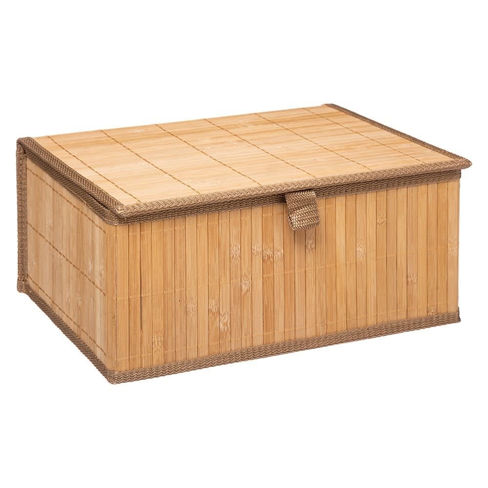 Paniers avec couvercles en bambou - Lot de 3