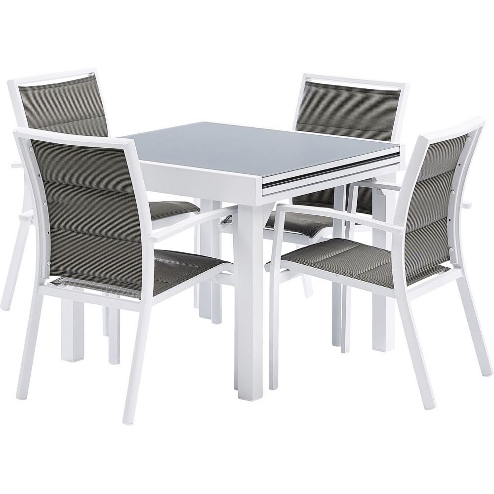 ensemble jardin en aluminium - gris