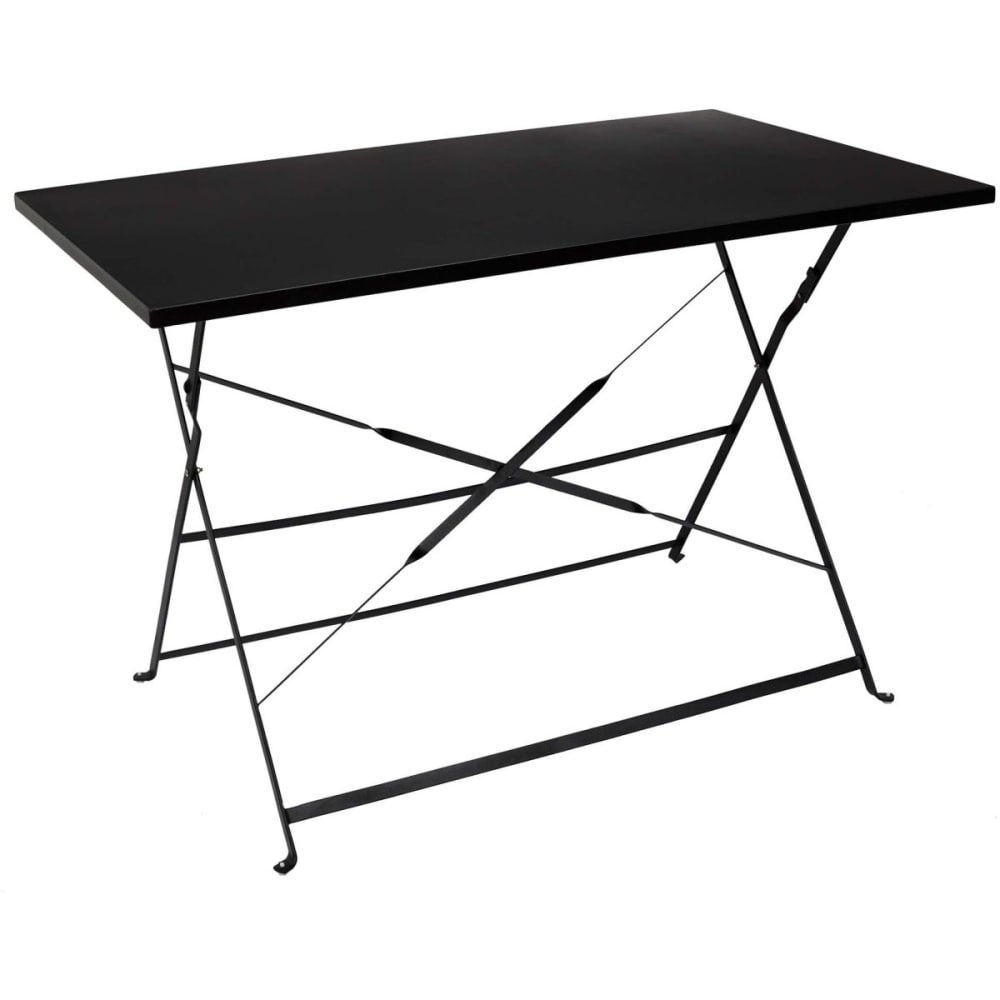Table de jardin pliante palerme 110 x 70 cm noir