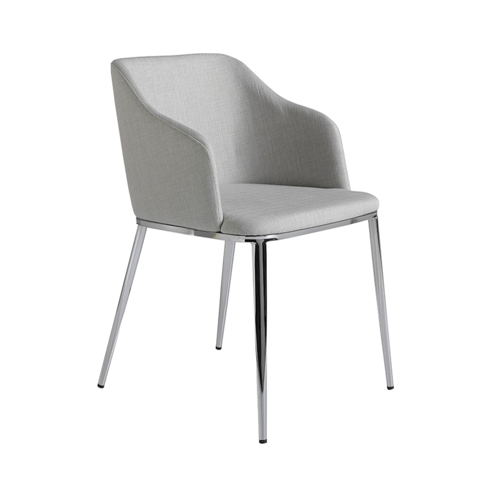 Chaise en tissu et acier